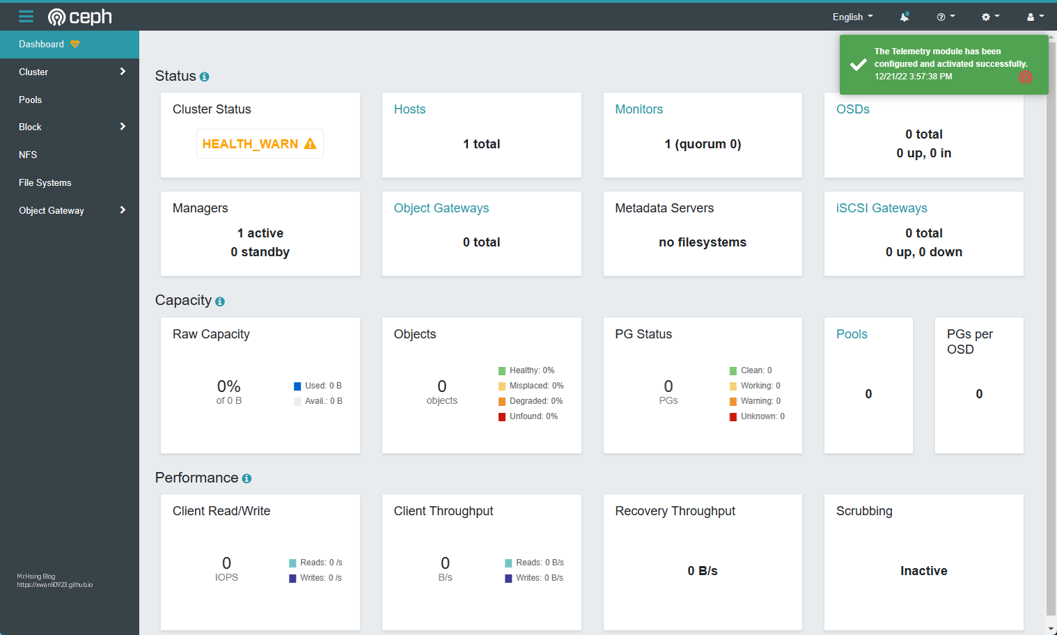 ceph dashboard expand cluster